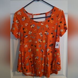 Disney Orange Halloween Short Sleeve Tee xs
